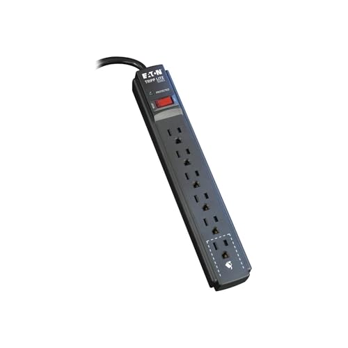 Tripp Lite TLP606B TLP606B Surge Suppressor, 6 Outlets, 6 ft Cord, 790 Joules, Black