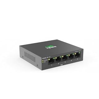 InHand Networks Switch PoE+ 5 Ports Gigabit (4X PoE+ @ 52W), Commutateur Ethernet Non Géré, Boîtier Métal, Fanless (Silencieux),VLAN Un Clic | Plug & Play pour Caméras IP, VoIP, TPE & Home Office