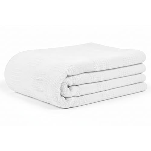 AMERICLASSIC Snag-Free Blanket | 66x90 | White Pack of 1 | Long Lasting and Durable Snag-Free Soft Blanket Made from 100% Cotton Material for Home Hospitals (1)