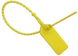 – Yellow SecurityTags Pull Ties Secure Anti-Tamper Seals（Package of 100）