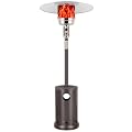 Patio Heater, BILT HARD 50,000 Patio Heater for Outdoor Use With Table Design, Double-Layer Stainless Steel Burner & Wheels, Tip-over Protection, Outdoor Heaters for Home and Commercial - Bronze
