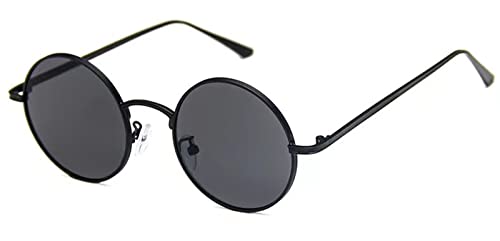 LHSDMOAT Moda Gafas de sol para hombres y mujeres, gafas de sol redondas retro John Lennon, gafas de sol hippie Steampunk vintage, gafas nerd, conducción, gafas de sol de fiesta Cover
