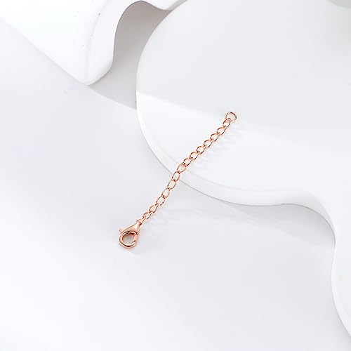 Image of 14K Gold Durable 1.5 inch /2 inch /3 inch Chain Extender, Yellow /White /Rose Gold Removable Necklace Chain Extension with Sturdy Lobster Clasp, Adjustable Extender Chain for Necklace Anklet Bracelet