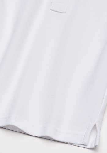 IZOD Boys' School Uniform Short Sleeve Pique Polo, White, 10-12