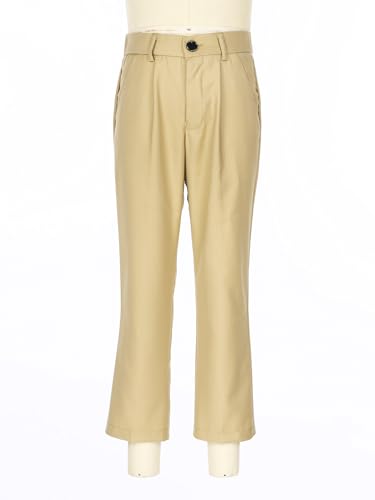 CHICTRY Boys School Uniform Pants Kids Formal Long Pants Solid Color Suit Pants Chino Pants4
