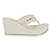 GUESS Women's Silus Wedge Sandal, White 140, 11