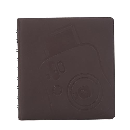 Omedelbar fotoalbum Bildfodral Förvaring 68 fickor Modern Slitstark Söt Färgglad för Mini Film 7s 8 Svart Brun Rosa Blå Gul 13,5x13x2,5cm 124g (Brun)