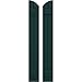 Ekena Millwork ARW101BE207X31FGH Americraft Two 2 Exterior Real Wood Joined Board-n-Batten Shutters w/Elliptical Top (Per Pair), 7"W x 31"H, Thermal Green