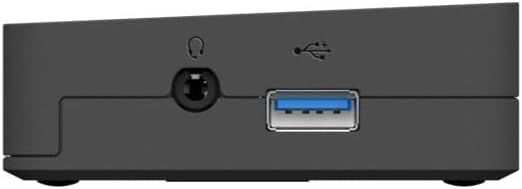 Side view of Fujitsu USB Type-C Port Replicator 2 showing power input and USB-C host connection