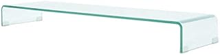 SKM TV Stand/Monitor Riser Glass Clear 120x30x13 cm