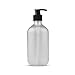 dedepeng Flacon de 300 ml/500 ml de gel douche rechargeable, distributeur de savon en plastique, bouteilles rechargeables pour la douche