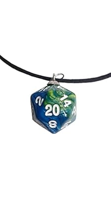 Colgante Dado D20, Joyería Friki, Geek, para los fans del Rol, D&D, DnD, Dungeons & Dragons (GAIA - Verde y Azul) | Ya disponible en tu tienda friki favorita! En mundofriki.es!