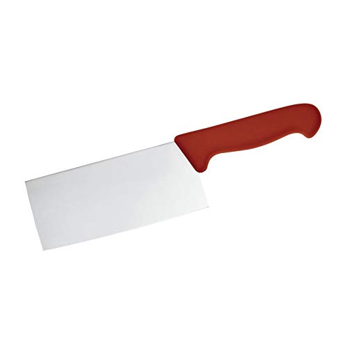 Chinese Meat Cleaver Paderno 17cm hachoir de cuisine lame large rouge 18221R17