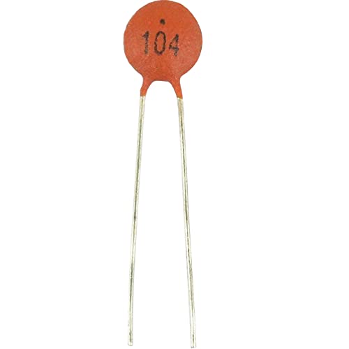 risingsaplings 25pcs 100nF 0.1uF 104 50V +-20% M Low Voltage DIP Ceramic Disc Capacitors