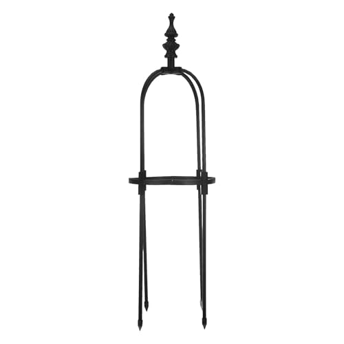 FOMIYES Rankgitter Metallobelisken 60cm U Förmig mit Bodeneinschub für Tomaten und Rosen Kletterpflanzen Draußen und Drinnen aus 8mm Metallrohr Schwarz