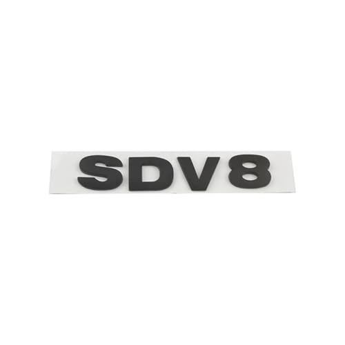 Logo SDV8 Matte Black pour remplacer un emblème de coffre usé