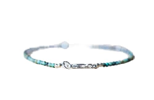 Bracelet labradorite et turquoise africaine 2mm bracelet pierres naturelles