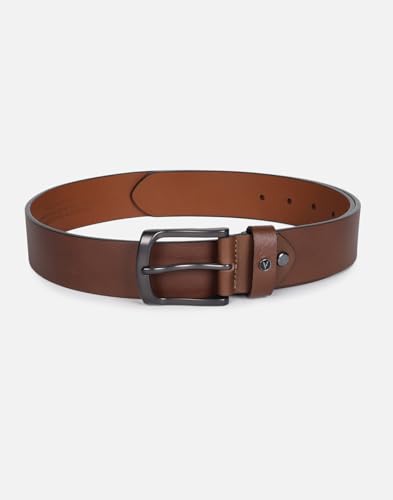 Image of Men Brown Textured Formal Belt
