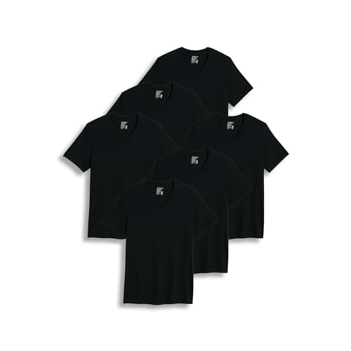 Image of Jockey Big & Tall Classic V-Neck Undershirt- 6 Pack - 100% Cotton T-shirts for Men