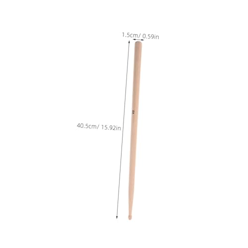 Mikinona 3 pares de baquetas para batería madera beige miniatura 2