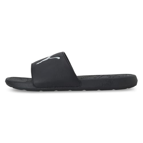 PUMA Men's Cool Cat 2.0 Slide Sandal, SPORT-Puma Black-Puma Silver, 9