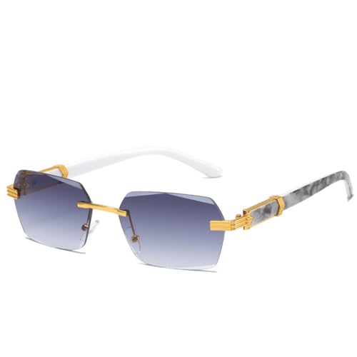 LMRJHAZ Gafas de Sol sin Borde sin Lentes en Marco anteojos Gradientes de Mujeres