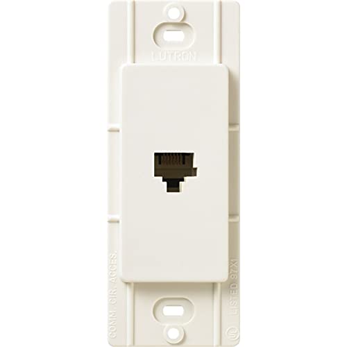 Lutron SC-PJ-BI Satin Colors Phone Jack, Biscuit