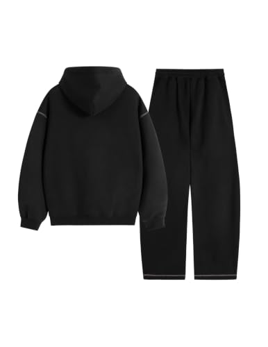 Image of Aelfric Eden Sweatsuits Women 2 Piece Outfit Fall Fleece Tracksuit Matching Oversized Hoodies Baggy Sweatpants Set