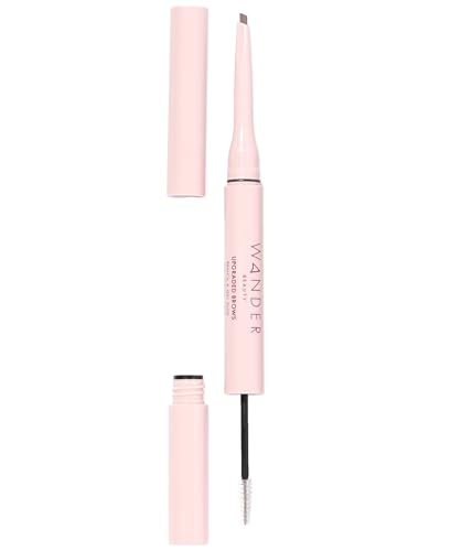 Image of Wander Beauty Upgraded Brow Pencil & Gel Duo - Taupe - 2-in-1 Brow Makeup with Castor Oil, Peptides, Panthenol - Dual-Sided Filler, Definer & Lifter for Fuller Brows - 0.05 fl oz