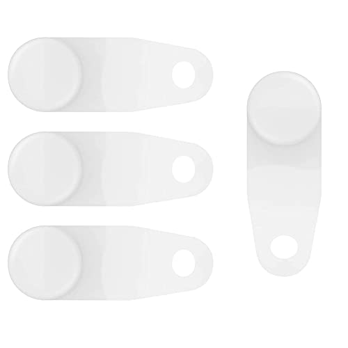 Facaimao 100 guías transversales de plástico blanco para barra de cortina, portadores de barra para ventana, puerta, cortina de ducha