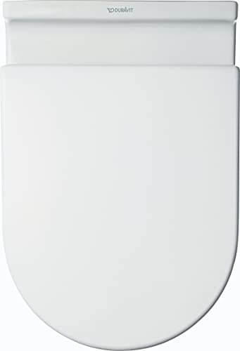 Duravit Toilet Seat Starck 3 - Urea Thermoset Toilet Lid with Stainless Steel Hinges, Top-Fix Installation, White, Five-Year Manufacturer's Warranty