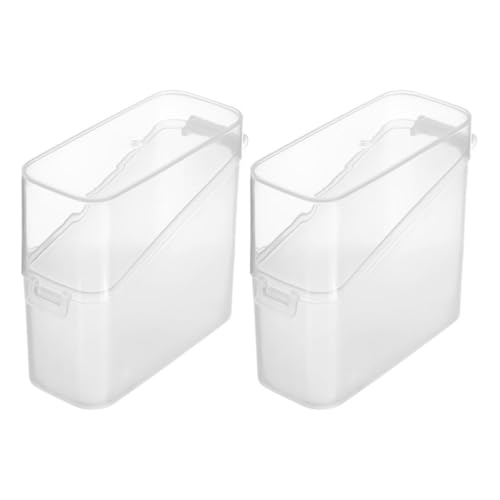 JECOMPRIS Recipiente para Queso Tapa de Pp, Caja de Almacenaje y Queso, Mantiene Frescura y Mezcla de Sabores, Paquete de 2 para Cocina en Casa