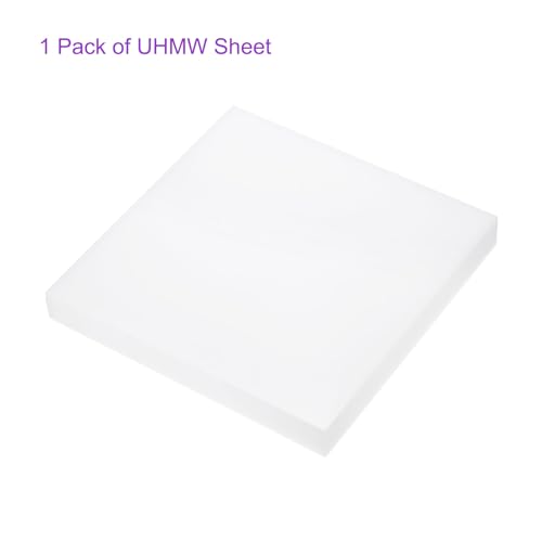 Image of DMiotech 6 x 6 x 1 Inch Plastic UHMW Sheets, Ultra High Molecular Weight Polyethylene, Opaque White Polyethylene Board for Automotive, Chemical, Manufacturing, DIY Home Kitchen