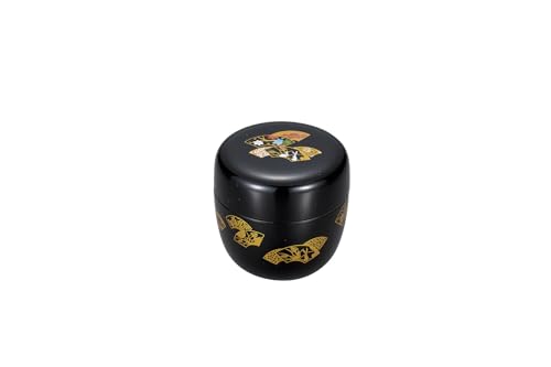 中谷兄弟商会 山中漆器 2.2棗(中蓋付) 黒 扇面 37-3307