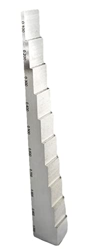Bloque de calibración de aluminio de 10 pasos 0.100" a 1.000" para medidor ultrasónico de espesor con aluminio 7075 miniatura 1