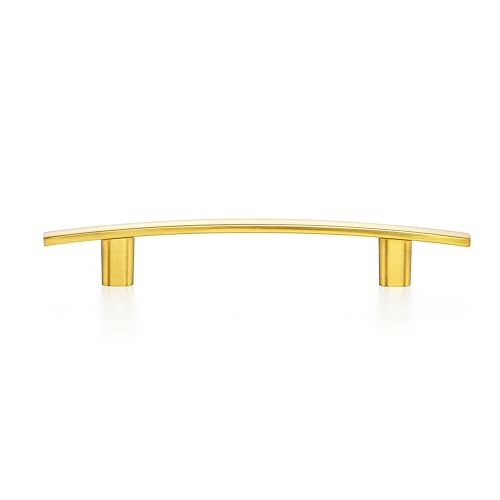 Image of Ravinte 30 Pack Cabinet Handles Brushed Brass Cabinet Pulls Kitchen Cabinet Handles,Curved Drawer Pulls in 6 Inch Length with 3.75 Inch Hole Center Arch Kitchen Cabinet Hardware