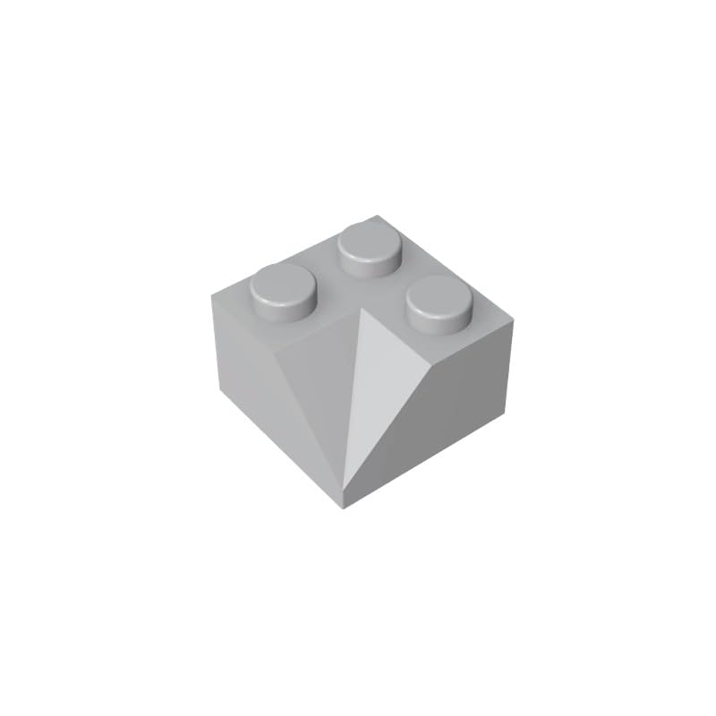 Gobricks 3046 Slope Brick 2x2 45° Sloped Concave Roof Tile 50 Pieces GDS-721 Compatible with Lego Building Blocks Color:Light Bluish Gray — image 1