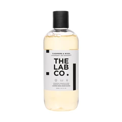 The Lab Co. Cashmere and Wool Laundry Wash. Size 300ml for 20 washes. Detergent for Cashmere, Merino, Mohair and Wool Blends. Suitable for hand-washing and washing machines Cover