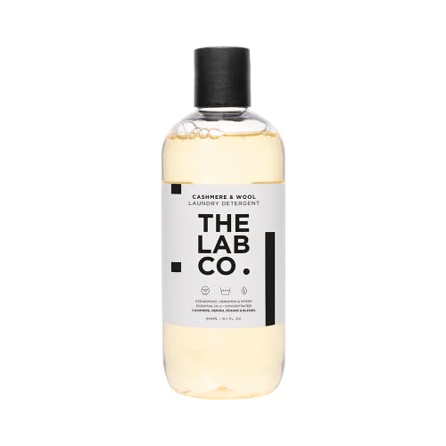 The Lab Co. Cashmere & Wool Laundry Detergent 300ml | Non Bio Laundry Wash for Cashmere Wool Merino & Mohair | Hand & Machine Wash Formula | Myrrh Cinnamon & Cedarwood Fragrance | Up to 20 Washes