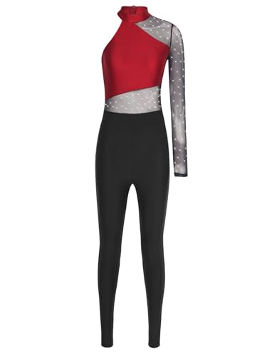 Jumpsuit de danse asymétrique pour femme avec finitions de qualité
