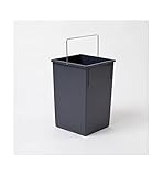 Hailo Inneneimer 15 Liter Kunststoff dunkelgrau mit Henkel verchromt Abfallsammler, Plastik, 35 x 23 x 22 cm