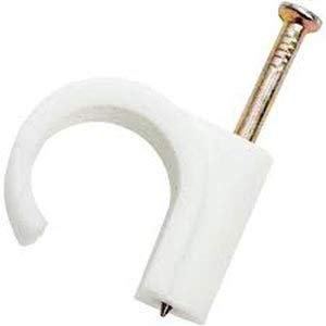 100 X Plastic Knock-in Nail Clips for 15mm Pipe Work & More