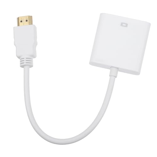 CIYODO Vga Cable Vga Converter Adapter Converter Video Converter Convert Cable Vga Adapter Cable Video Cable Home Converter High- Definition Cable Adapter Abs White