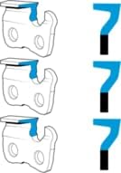 Miniatura 2 de Paquete de 3 cadenas de sierra de cincel completo Oregon 20LPX078G PowerCut de 20 pulgadas, .325 pulgadas, .050 pulgadas, 78DL