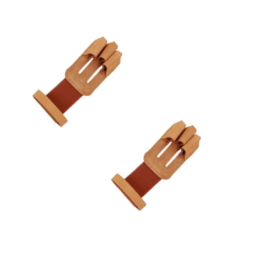 LIOOBO 2 Pcs Archery Arm Guard Sleeve Bowstring Saver Finger Guard Archery Bracer Three Finger Gloves Forearm Protector for