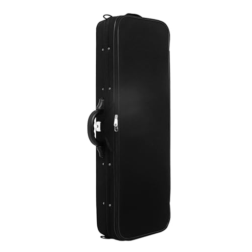 ZEPFJHE Estuche profesional para violín 4/4 con higrómetro y correa de transporte, accesorios de almacenamiento para instrumentos de almacenamiento