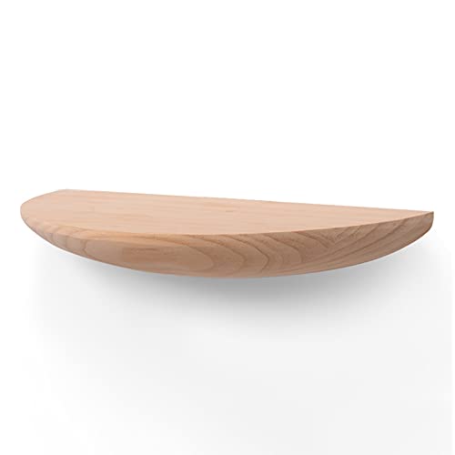 Petite Étagère en Bois Étagères Flottantes D'angle pour Mur Demi-cercle Étagère Ronde en Bois de Pin Massif Rustique Ferme Rustique Étagères de...