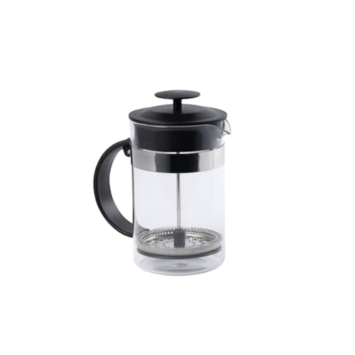 Fackelmann 42247 Cafetière italienne à piston, cafetière, cafetière italienne 0,8 l, cafetière à piston, Plastique, Verre, Acier inoxydable, Transparent, 18 x 16 cm