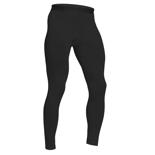 HYCOPROT Pantalon de Compression pour Hommes Séchage Rapide Pantalon de Course Leggings de Sport Caleçons de Collant pour Basketball Fitness Jogging (Noir, M)