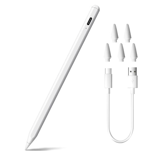 Image of Stylus Pen for iPad, Apple Pencil with Palm Rejection, Tilt Sensitivity, Magnetic, Compatible with iPad Air 3 /4 /5, iPad 6 /7 /8 /9 /10, iPad Pro 10.5 inch, iPad Pro 11 inch, iPad Pro 12.9 inch, iPad Mini 5 /6